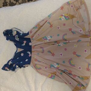 Colorful Unicorn Ice Cream and Rainbow Kids Dress Dot Dot Smile